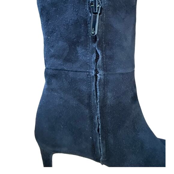 Sam Edelman Knee-high Black Suede Kitten Heel Boots Size 6 - Picture 5 of 9